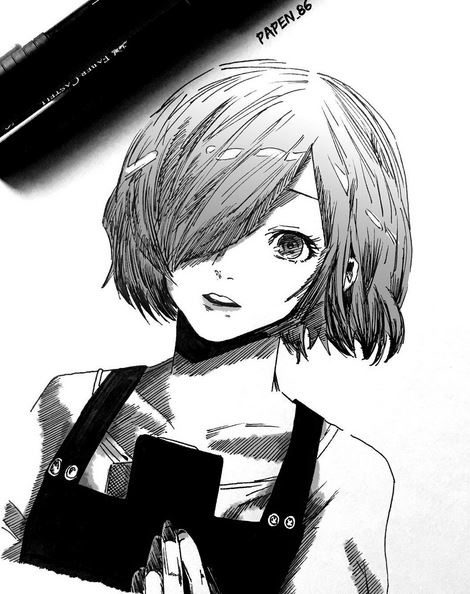 Touka_Drawing_Tokyo_Ghoul_Re