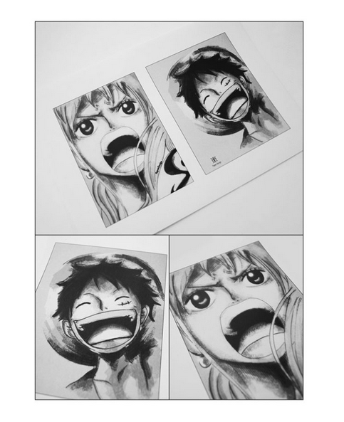 Nami & Luffy Zeichnung