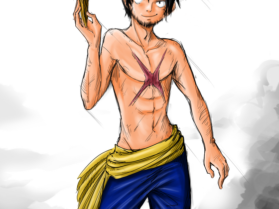 Luffy mit Bart