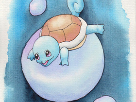 Squirtle on a bubble